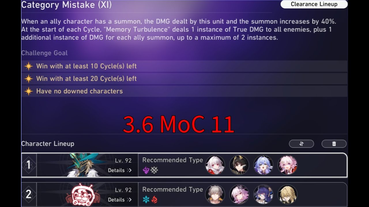 HSR 3.6 MoC 11 - Clara-March Dual DPS | Evernight Hypercarry