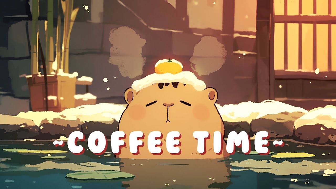 Capybara Lofi Music Station - Chill Jazz Beats to Relax/Study ~ Calm Energy ~ 🦫 🎵 🌙