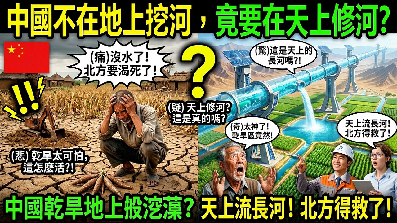 中國不在地上挖河，竟要在天上修河？北方乾旱徹底改寫！