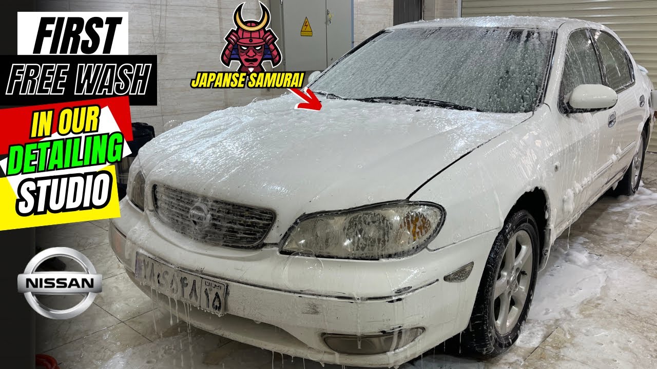First free washing the NISSAN MAXIMA |satisfying car washing sound|