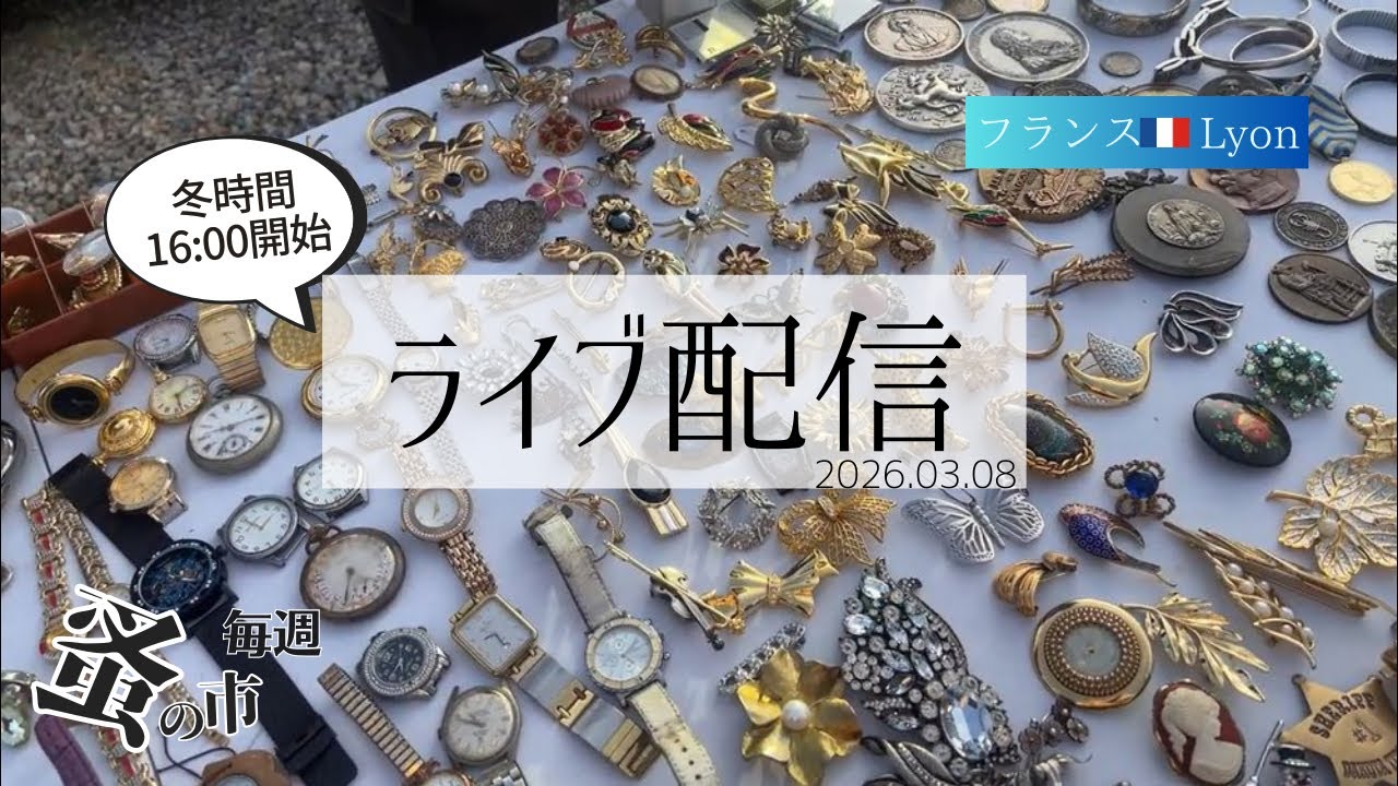 毎週蚤の市🇫🇷Lyonから 2026.03.08 Sunday Brocante in France vol.177