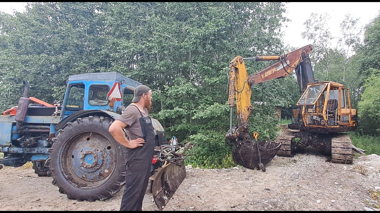 Old Simit excavator get really really stuck in Estonian forest. Part 5. And now back home.