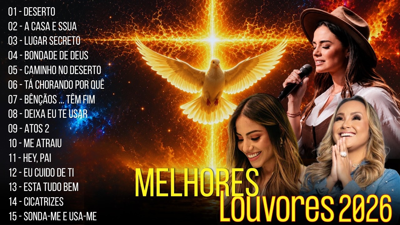 HINOS GOSPEL-Top 60 M&uacute;sicas Gospel Mais Tocadas-Louvores de Adora&ccedil;&atilde;o 2026,100 Louvores#musicagospel