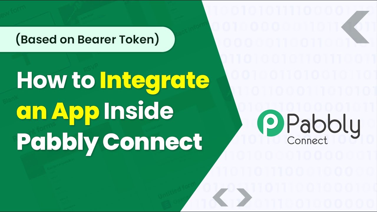 How to Integrate Bearer Token Based App Inside Pabbly Connect