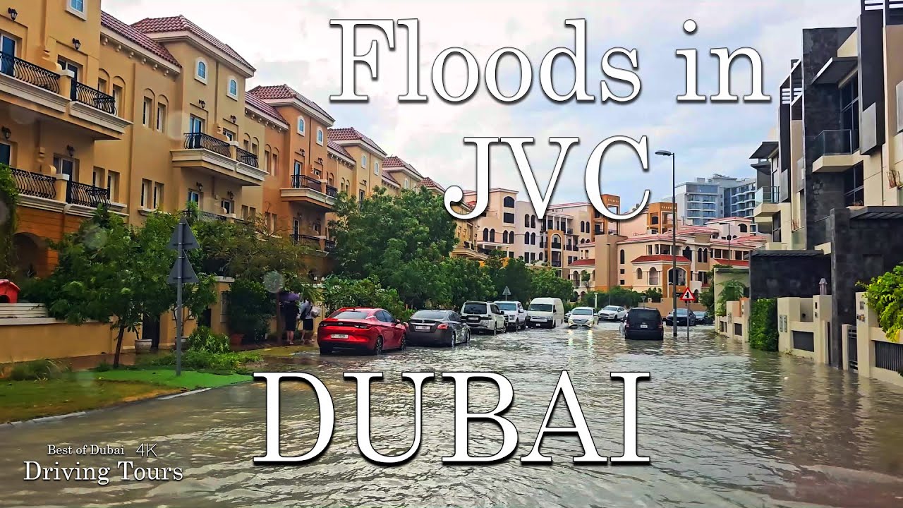 4K Dubai Heavy Rain Floods in JVC