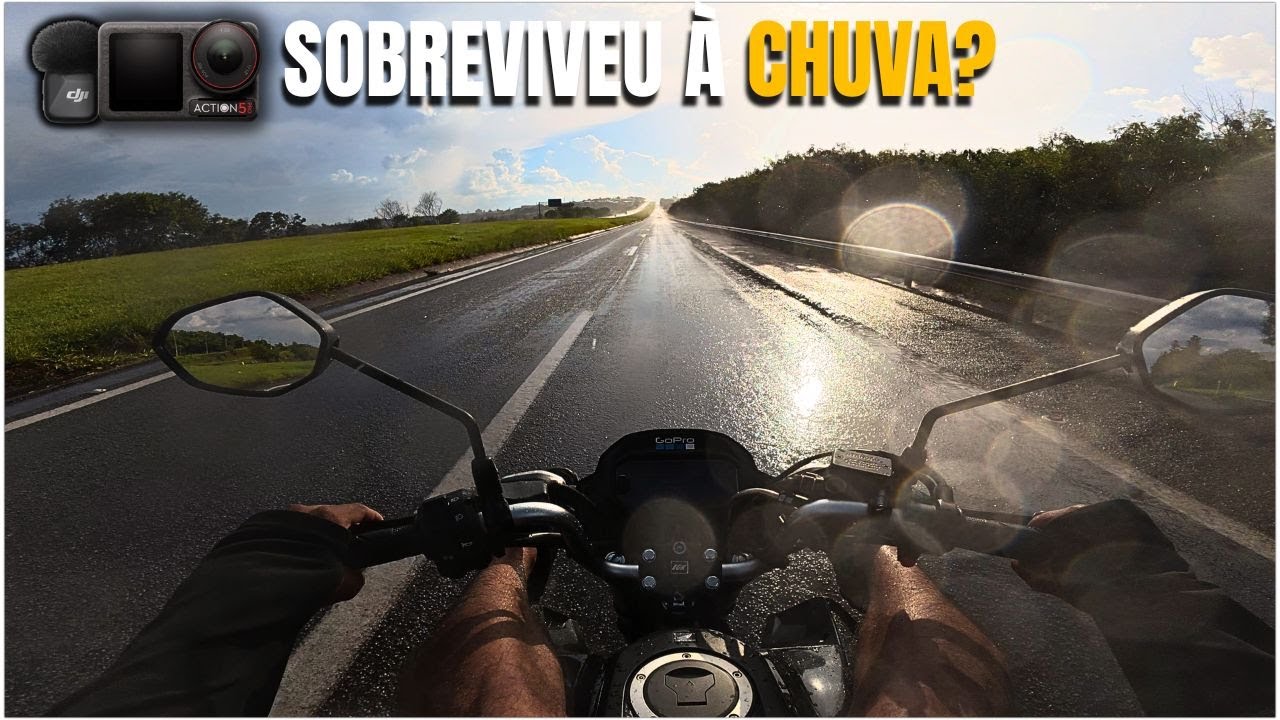 DJI ACTION 5 PRO DO SOL À CHUVA : Ela Aguenta ou Pifou? Prova D'água?