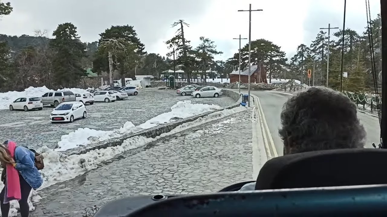 I took a bus to Troodos in Cyprus