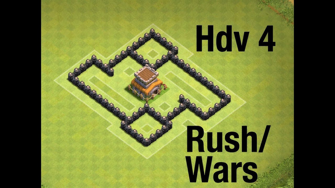 CLASH OF CLANS-Speed building hdv 4 rush/wars