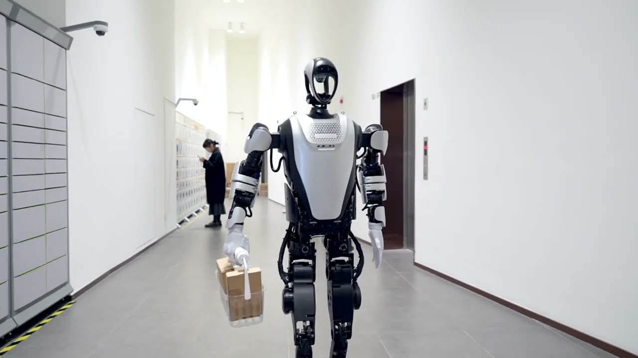A Day in the Life of the Kuavo Humanoid Robot Delivering Express Parcels.