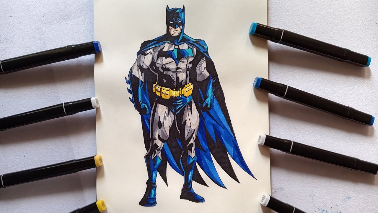 Dibujo de Batman 🦇 DC comics🖌️ #batman #drawing #dc 