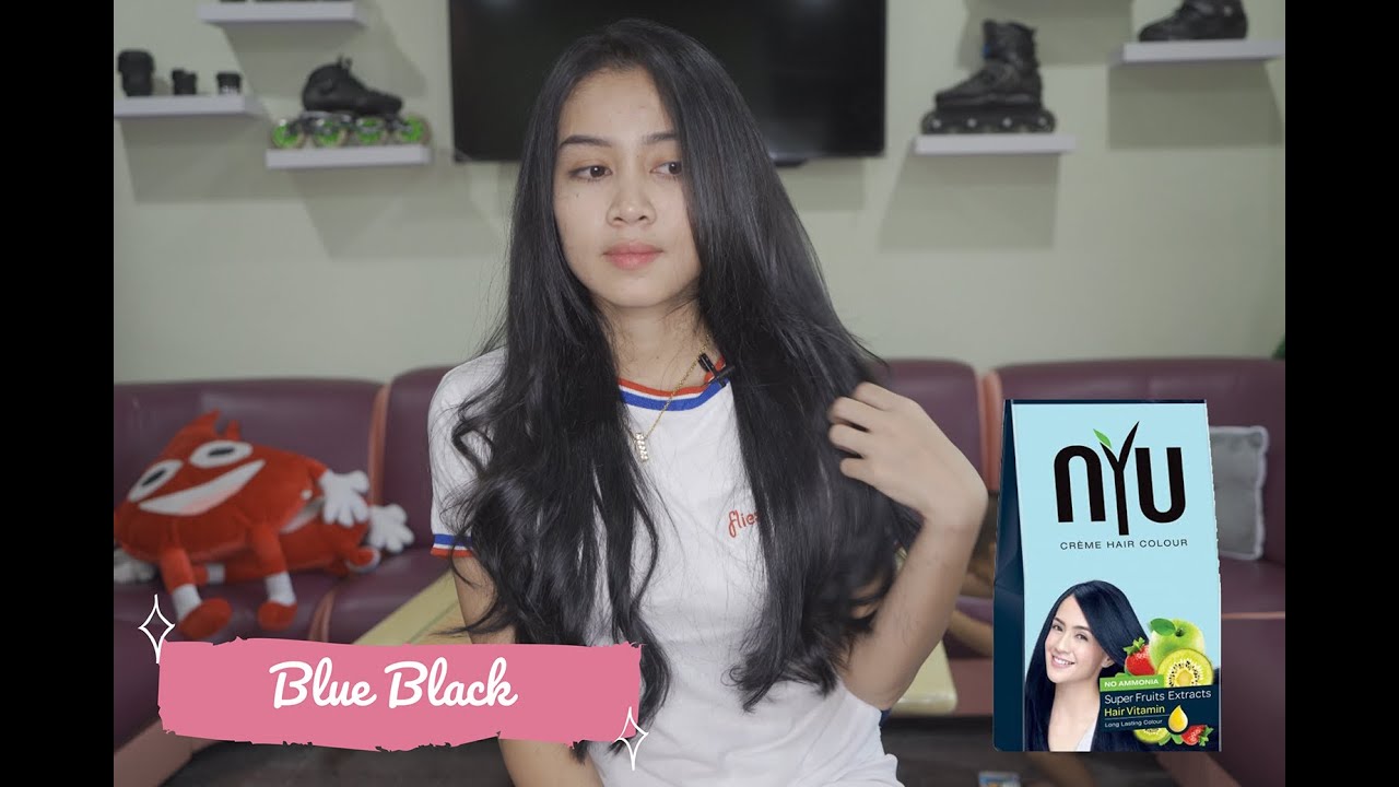 NYU Creme Hair Colour - Cat rambut sendiri dirumah- Blue Black
