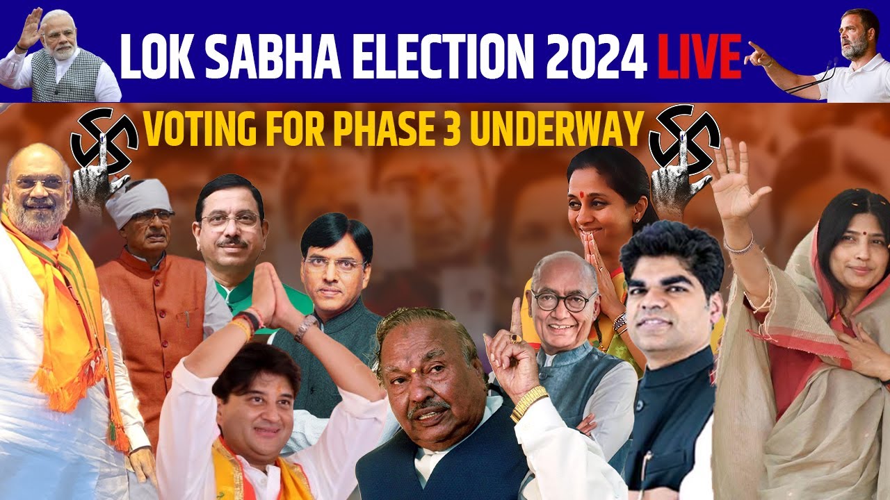 Lok Sabha Elections | Phase 3 polling LIVE Updates |PM Modi vote | NDA |BJP|India Alliance |Congress
