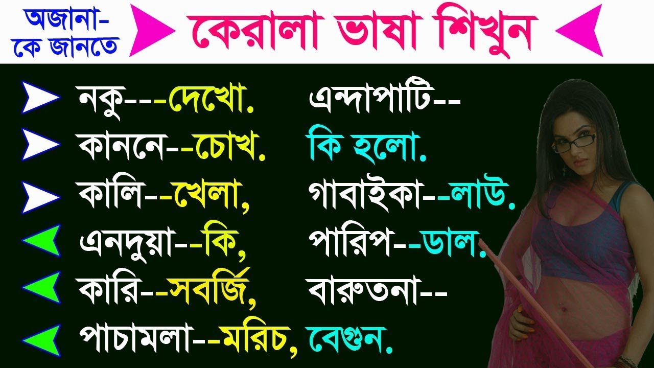 Kerala Languages - Languages of Kerala - Kerala Malayalam Language with Bangla