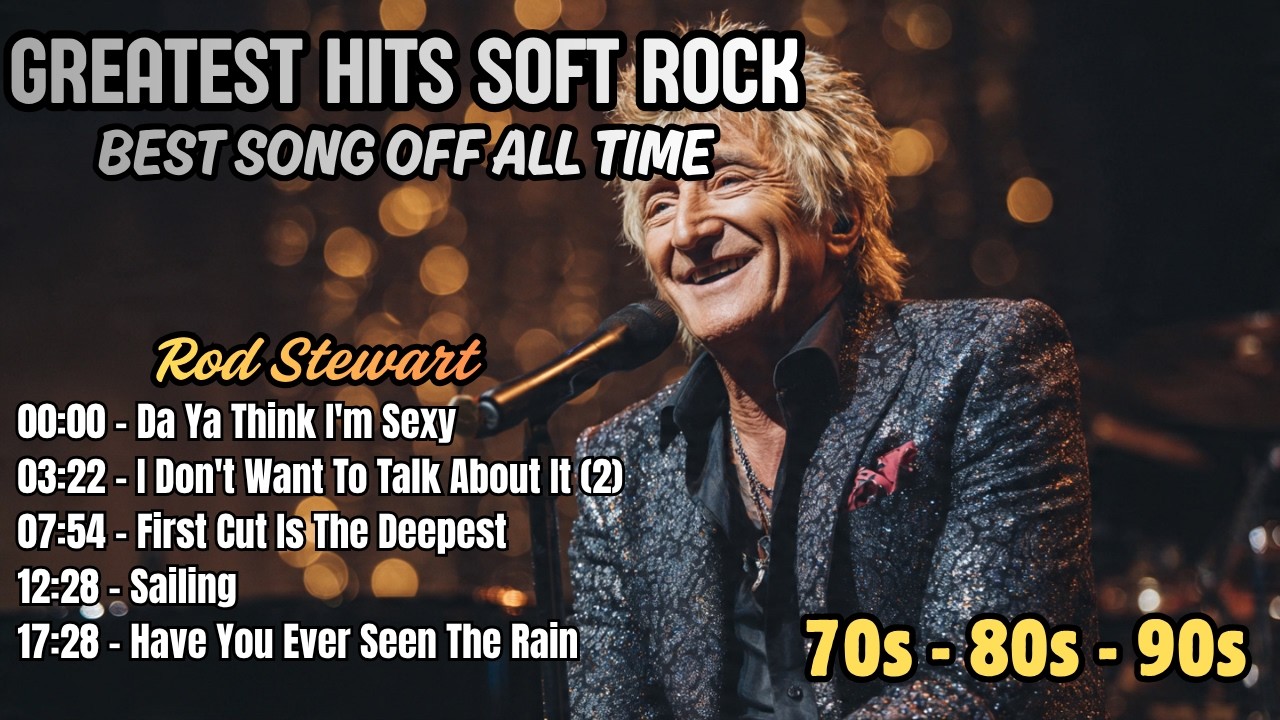 Rod Stewart, Elton John, Phil Collins, Lobo, Bee Gees, Chicago | Soft Rock Love Songs 70s 80s 90s