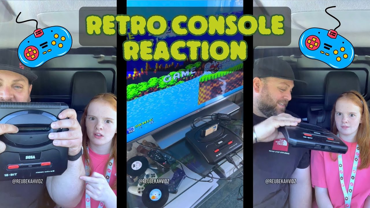 Step daughter reacts to a retro console!