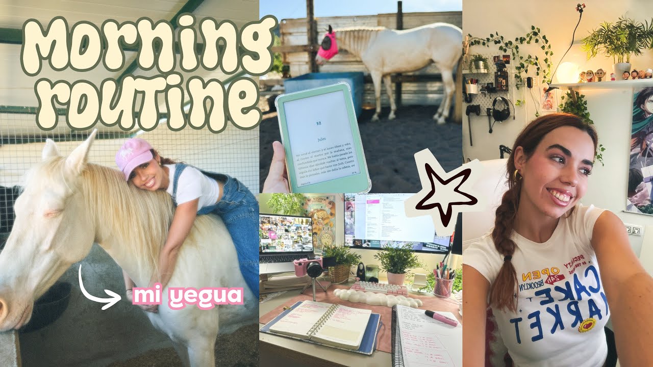 MORNING ROUTINE REAL🌿🐴cuidando de mi yegua, trabajo, lectura...