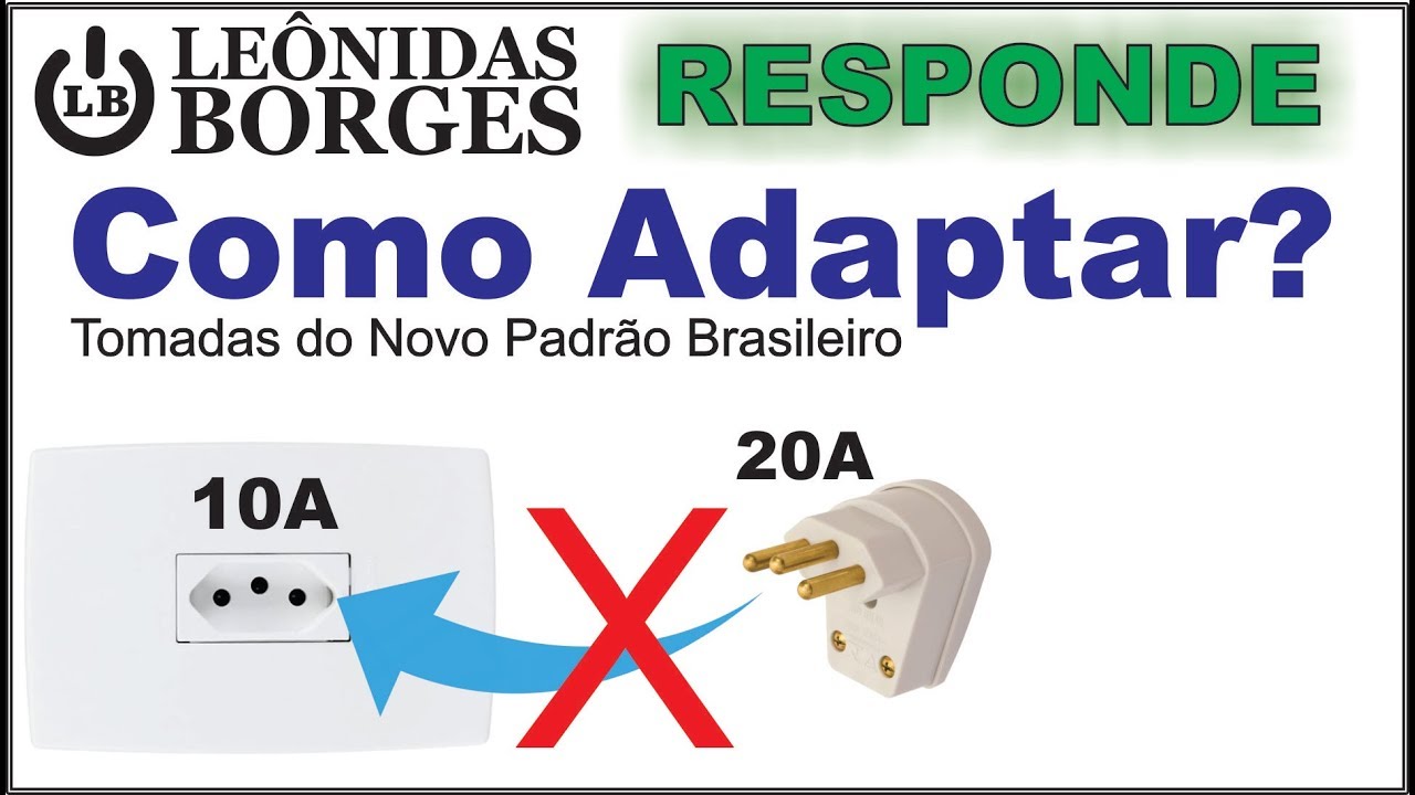 Como Adaptar Tomada do Novo Padr&atilde;o Brasileiro? Plug de 20A na Tomada 10A. Plug n&atilde;o Encaixa na Tomada