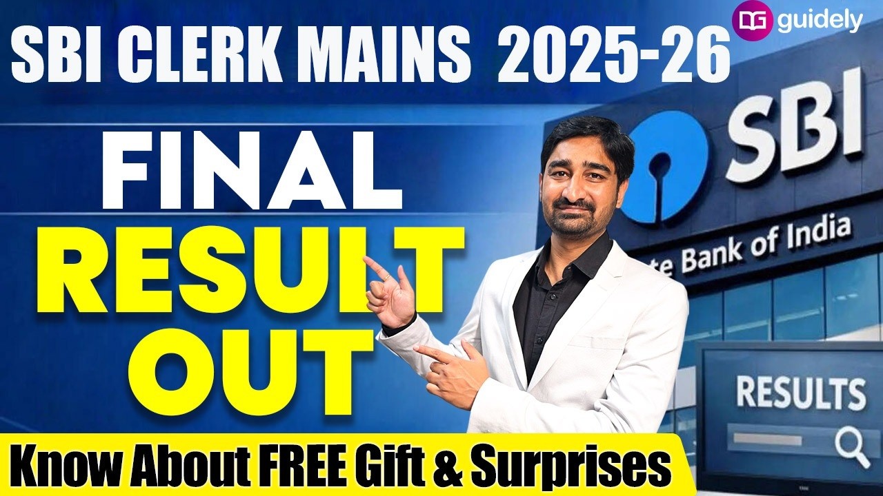 SBI Clerk Mains Final Result 2025 Out 🎉 | Cut Off, Gifts & Surprise by Aditya Sir