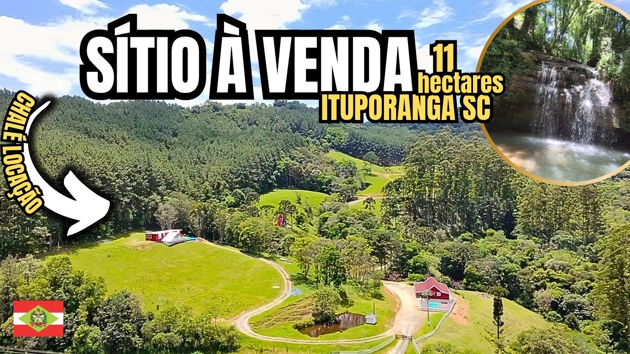 SÍTIO POUSADA EM SANTA CATARINA, CACHOEIRA, CHALÉ, PISCINA