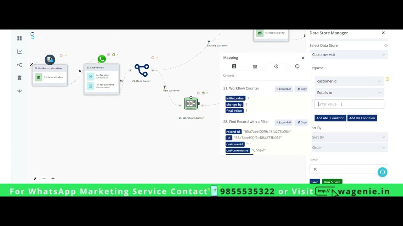 Datastore - Search Records with Record ID | Whatsapp API