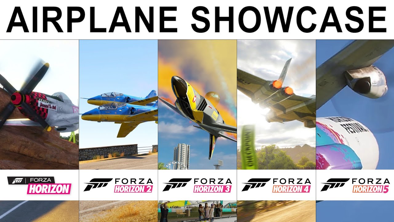 Evolution of Airplane Showcase Event in Forza Horizon Games