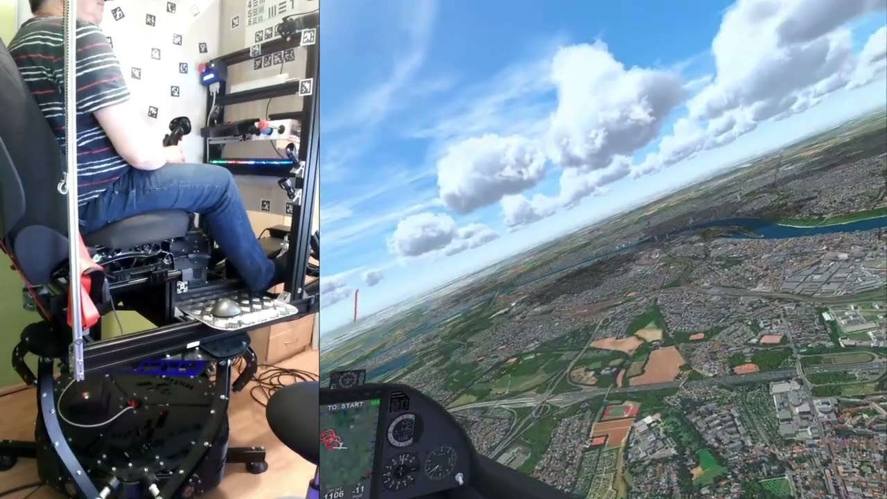 Condor3 VR with 6DOF Motion Rig JS3 15 Looping Roll Turn Short