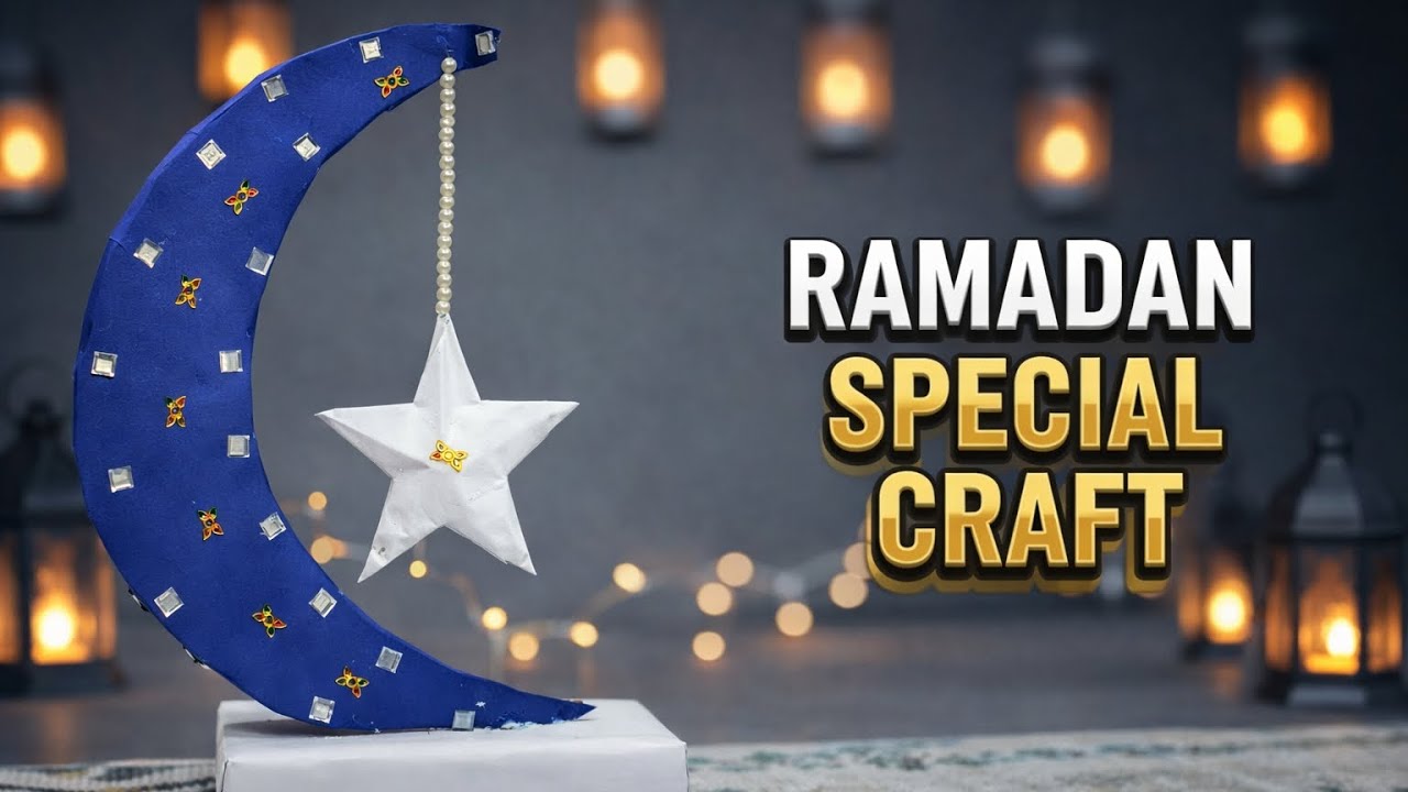 Ramadan Special Craft paper Chaand Taara #ramadan #allah #video #viral #diy 