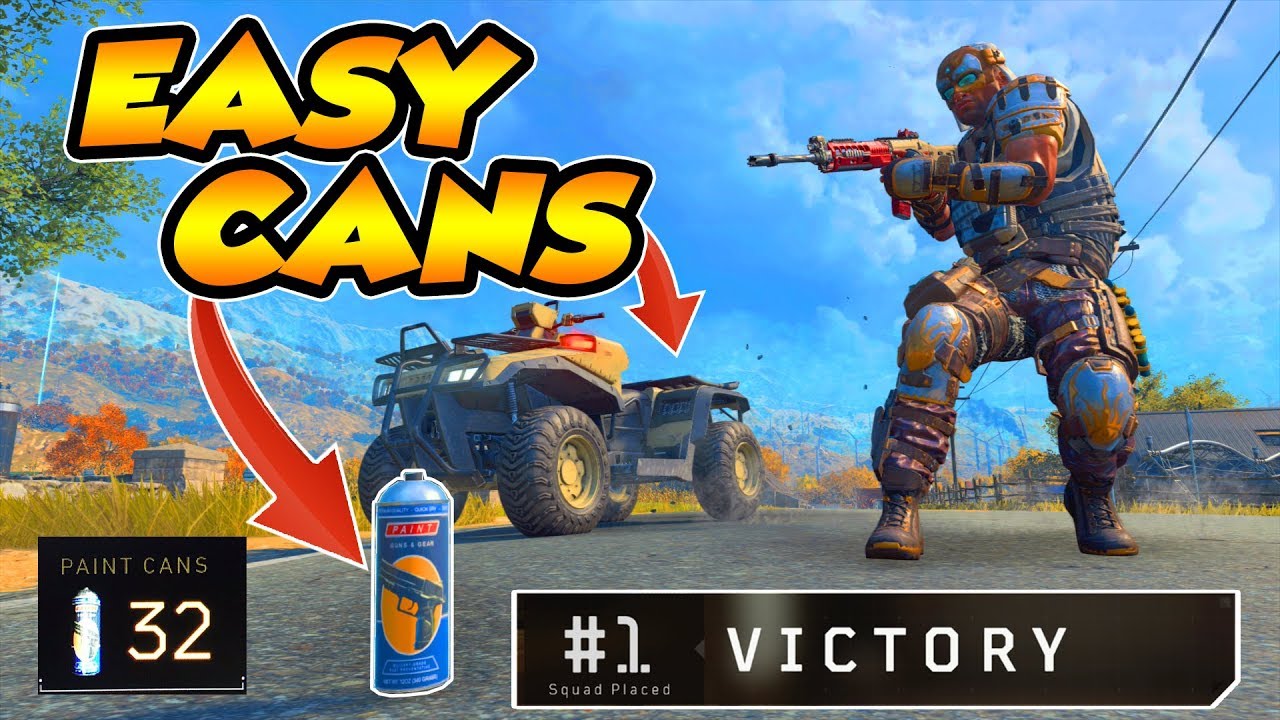 CoD BLACKOUT | HOW TO GET PAiNT CANS QUiCKLY AND EASiLY!!! (HiGH KiLL SOLO WiN) x LiL CAN