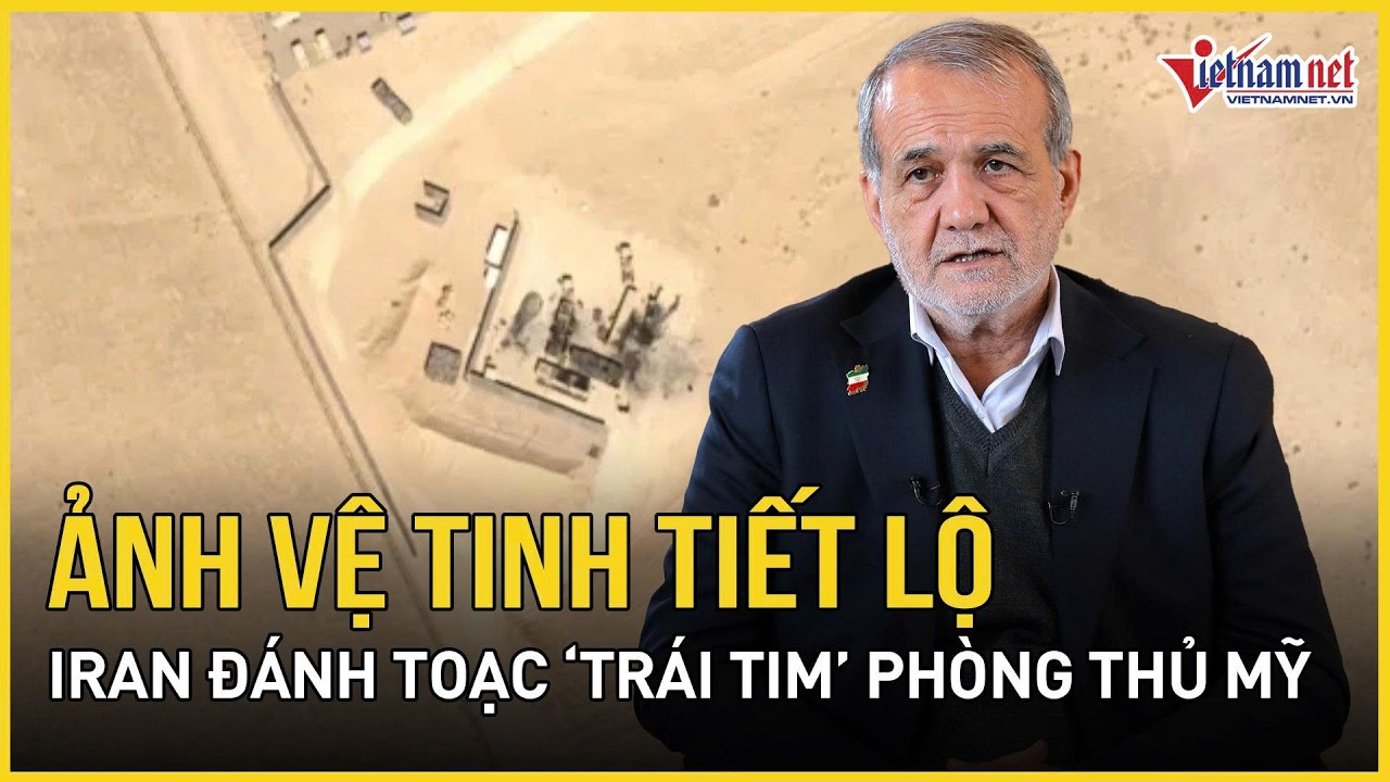 Ảnh vệ tinh tiết lộ choáng váng: Iran đánh toạc “trái tim” phòng thủ Mỹ, 2 hố bom khổng lồ lộ thiên