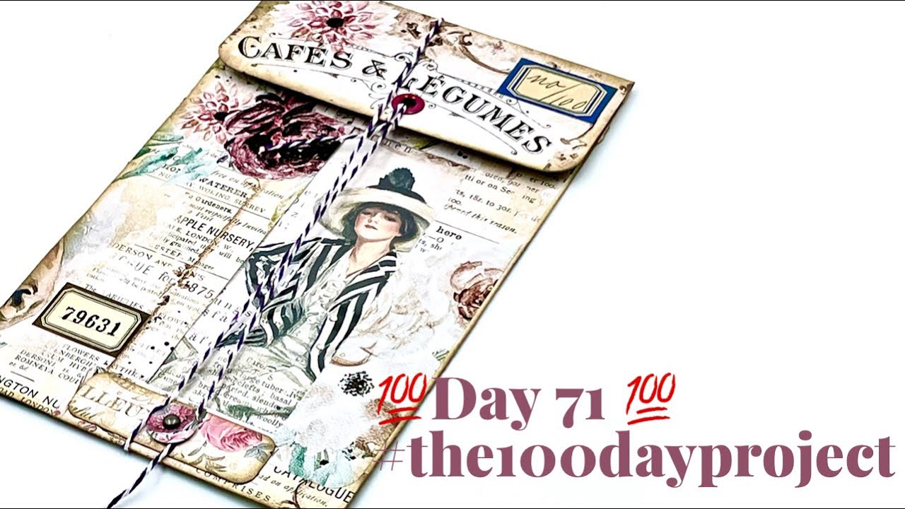 💯Day 71💯 Envelope Pocket with a big flap for junk journals inspired by @Camelia Crafts Designs  🥰