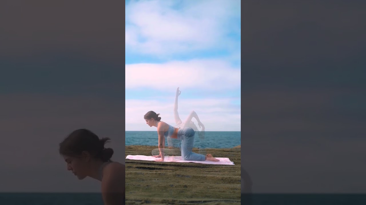 Backbending practice 💙 #sydneybeach #yoga #yogapractice #sydneyyoga #shorts #flexibility #backbend