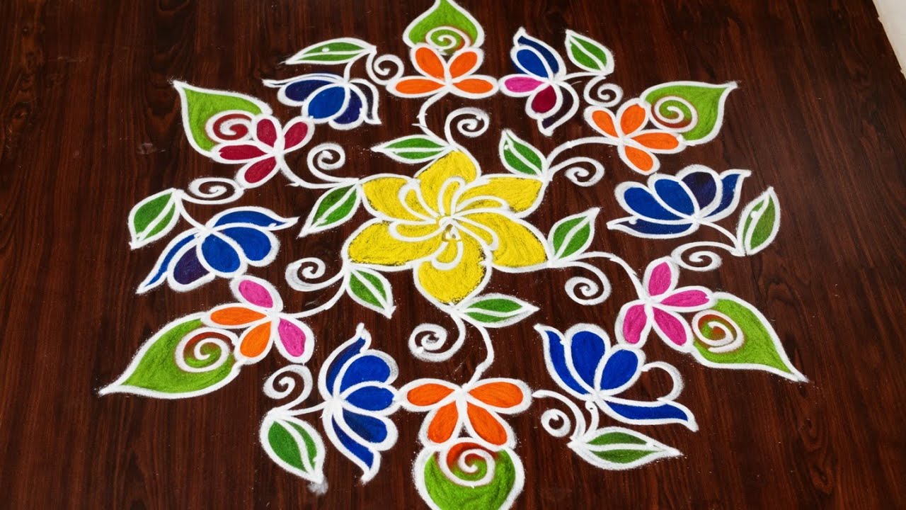 🌺Easy Rangoli Beginners చూడగానే ఆకట్టుకునే తార ముగ్గ🌺Beginner Friendly Muggu సింపుల్గా వేసే  డిజైన్”