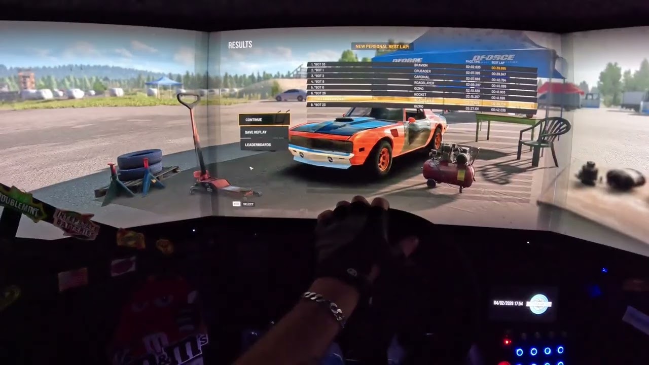 Wreckfest2 on a simulator 