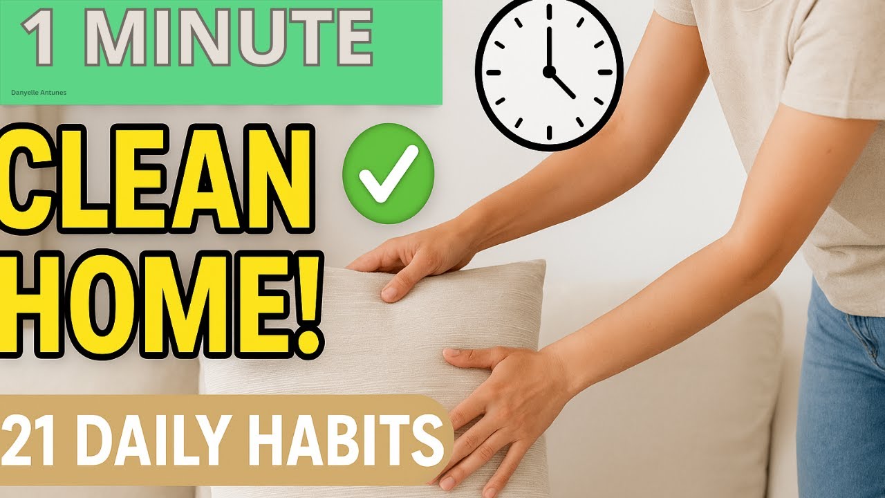21 ONE-MINUTE HABITS TO KEEP YOUR HOME ALWAYS CLEAN AND ORGANIZED (IT REALLY WORKS!)