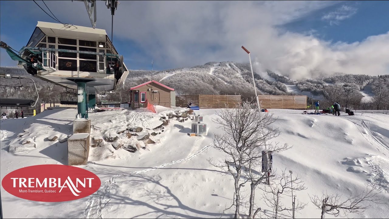 Mont Tremblant Ski Resort 2024 | Trail Views & Beautiful Sunset Ride Out| (Time Stamped)