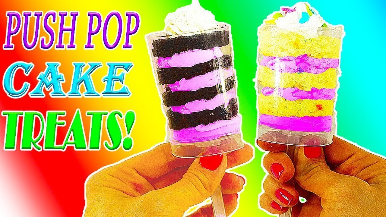 DIY Chocolate & Vanilla Cake Push Pops! Perfect for EASTER & SPRING Celebrations!
