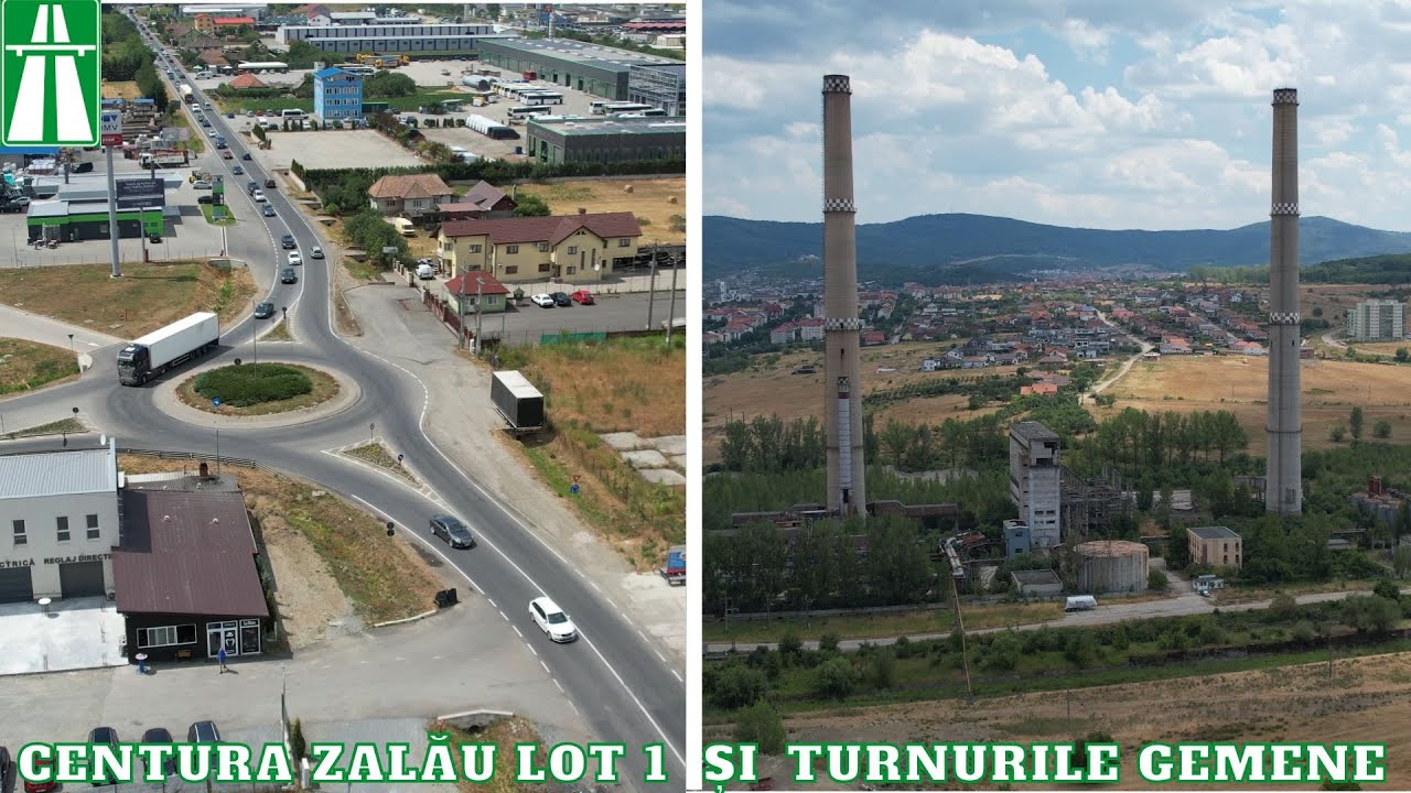 Centura Zalău Lot 1 și turnurile gemene CET care urmează să fie demolate , DN1F E81 - Centura Zalău