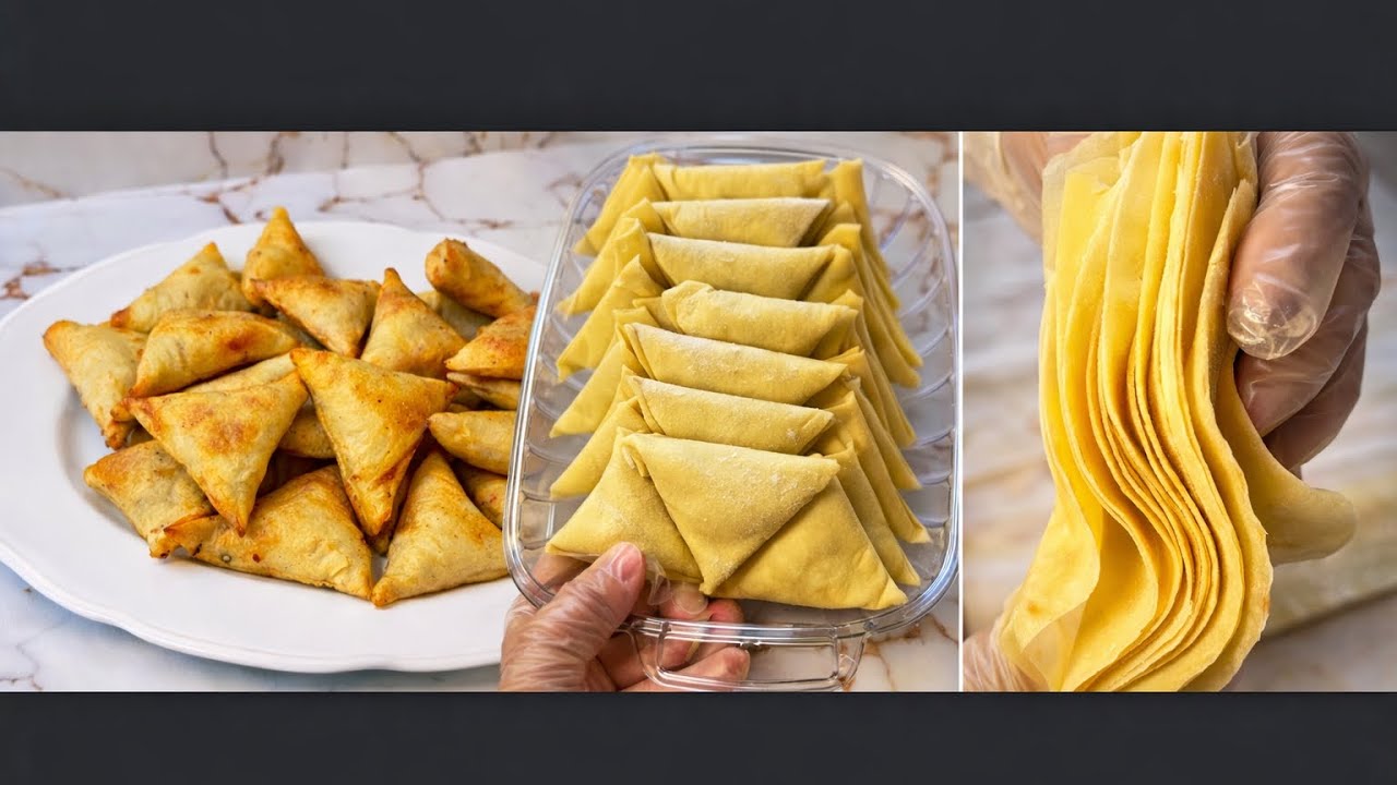 أسرار السمبوسه المقرمشة خطوة بخطوة | مش بتشرب زيت وقرمشة بصوت مسموع 🌙😋