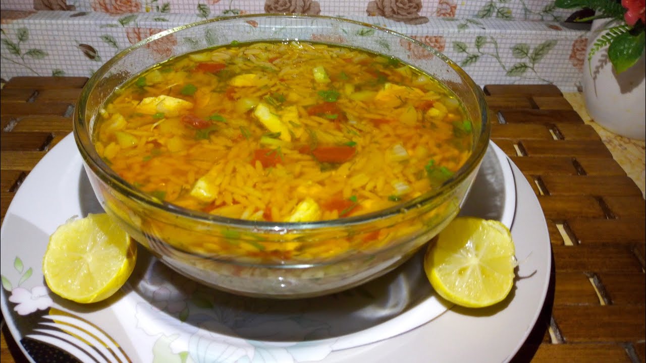 طريقة عمل شوربة لسان العصفور  بالفراخ والخضار مفيده جدا
