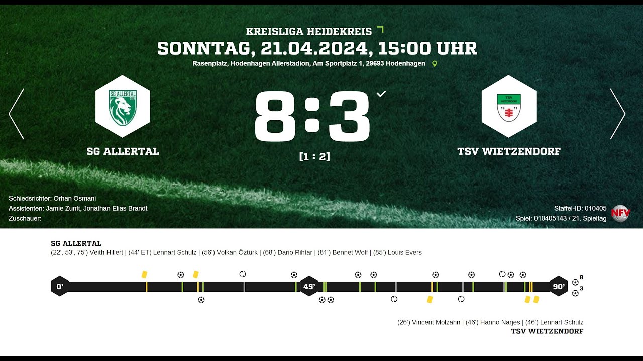 Kreisliga 1. Herren gg. SG Allertal R&uuml;ckspiel