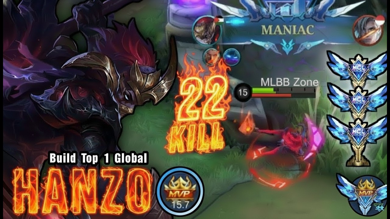UNSTOPPABLE Hanzo Revamp!! 22 Kills 0 Deaths 🔥 New Revamp Tryout - MLBB