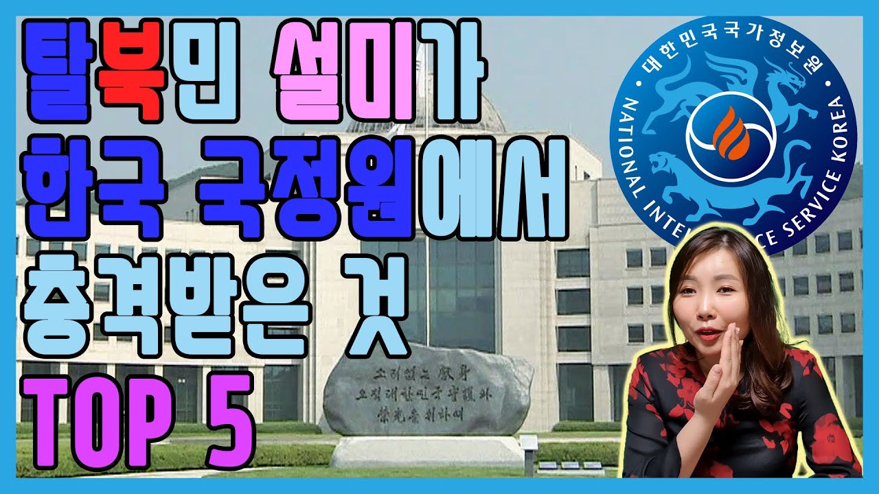 탈북민 설미가 한국 국정원에서 충격받은 것! TOP 5 !!