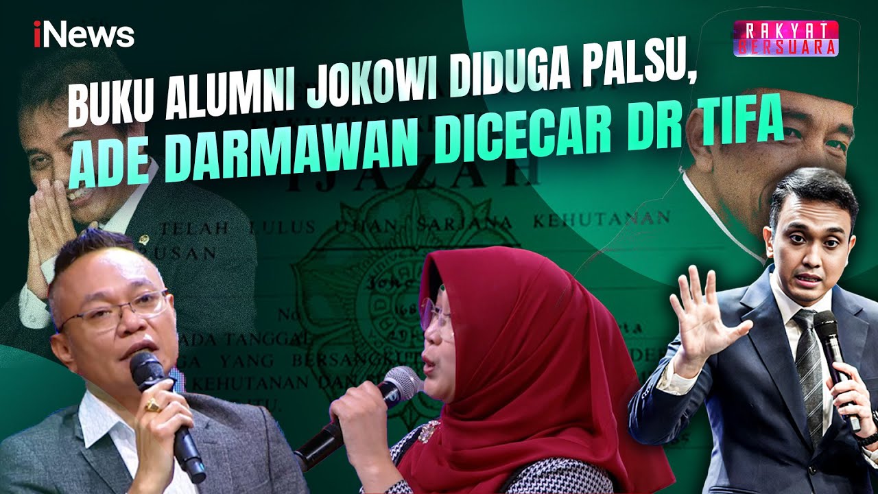 Gegara Buku Alumni Jokowi, Ade Darmawan Dicecar Dr Tifa: Lulus SD Toh? Itu Palsu | Rakyat Bersuara