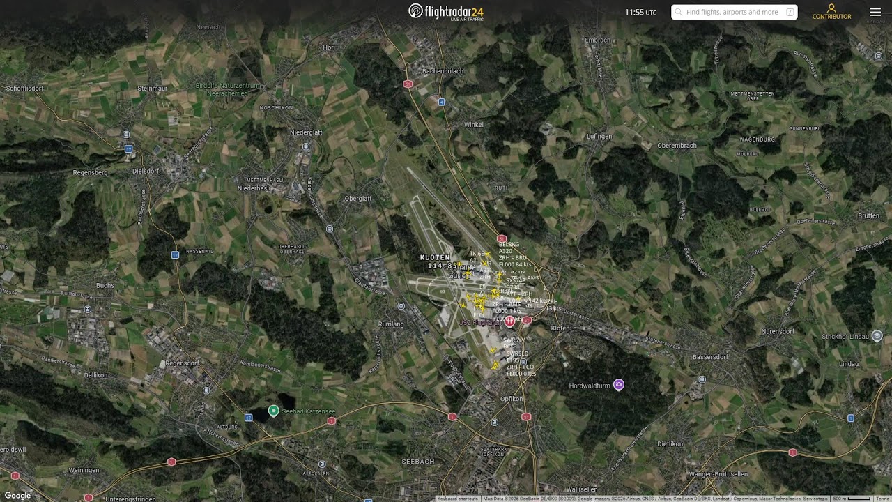 Zurich LSZH Flightradar24 Livestream with Live Air Traffic Control 21/02/2026