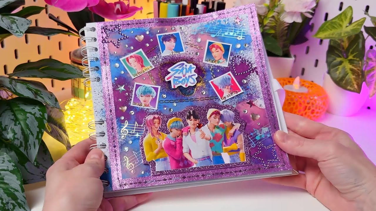 Scrapbooking K-Pop Demon Hunters Saja Boys Journaling ASMR