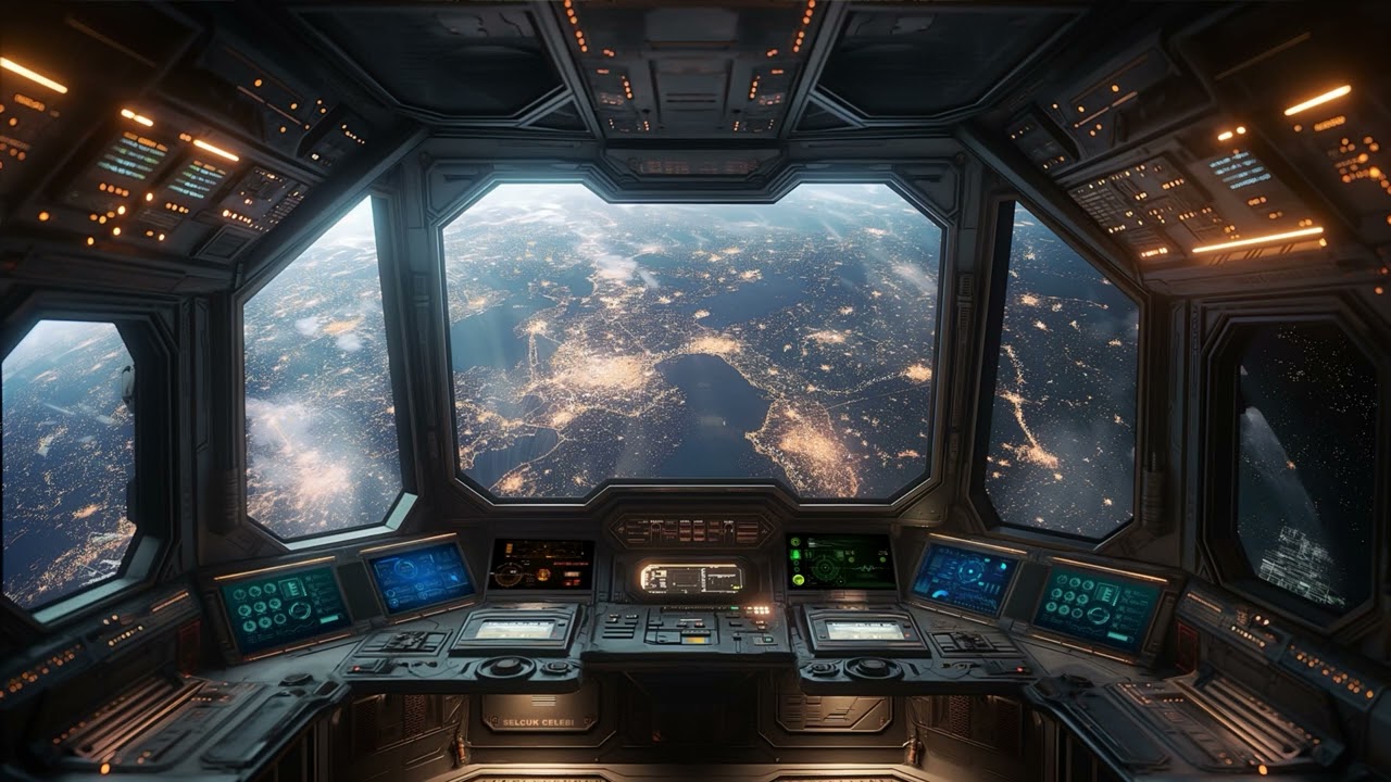 Radio Chatter from Spaceship Bridge. Sci-Fi Ambiance for Sleep, Study, Relaxation