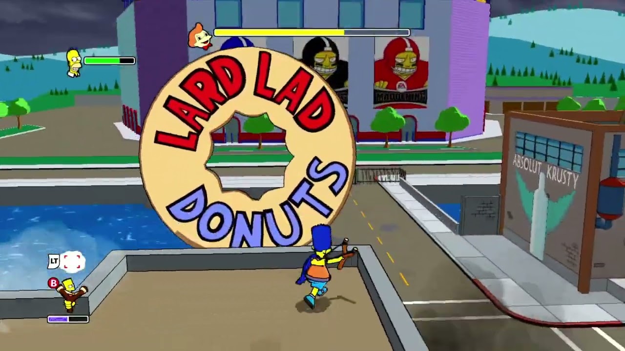 The Simpsons Game Mission 8 Shadow of The Colossal Donut