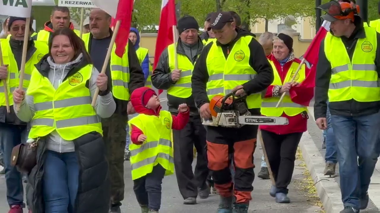Protest branży drzewnej w Białymstoku