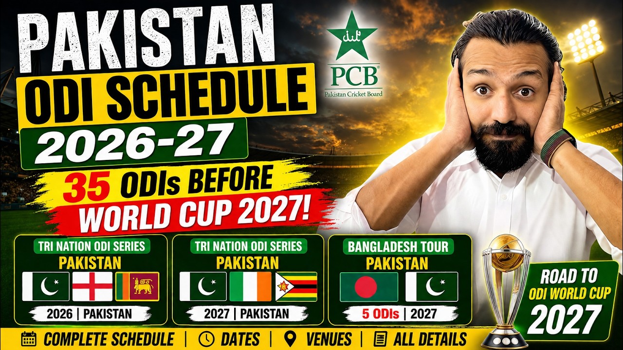 Pakistan ODI Schedule 2026-27 Finally Revealed 😍 | 35 ODIs Before World Cup 2027 | Asia Cup Prep