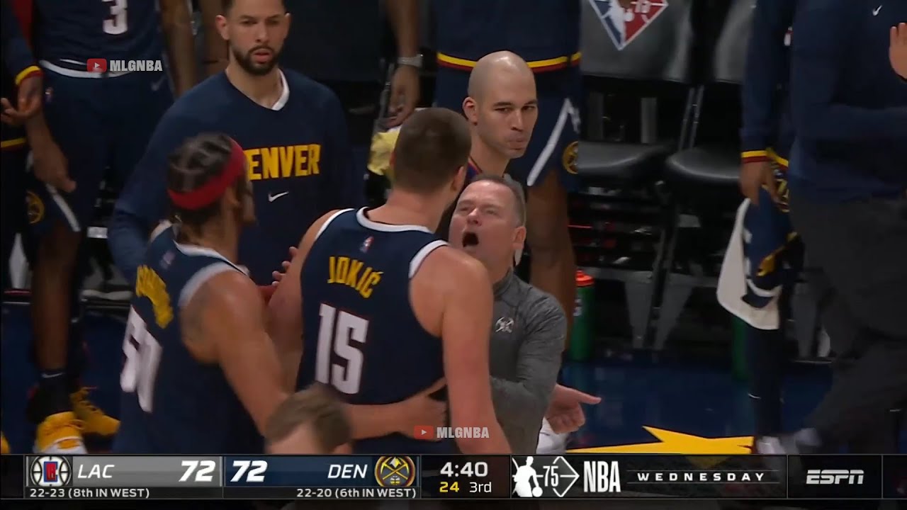 Mike Malone totally saved Nikola Jokic from being ejected 👍